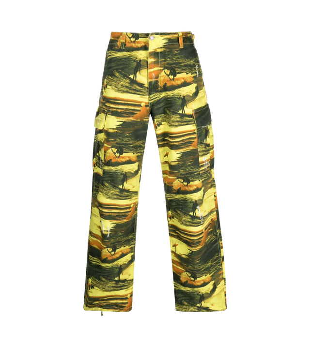 Unisex printed cargo pants woven