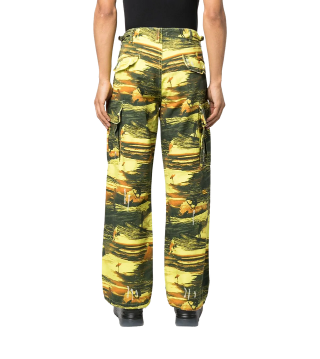 Unisex printed cargo pants woven