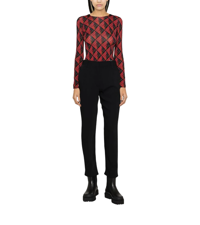 High-waisted trousers