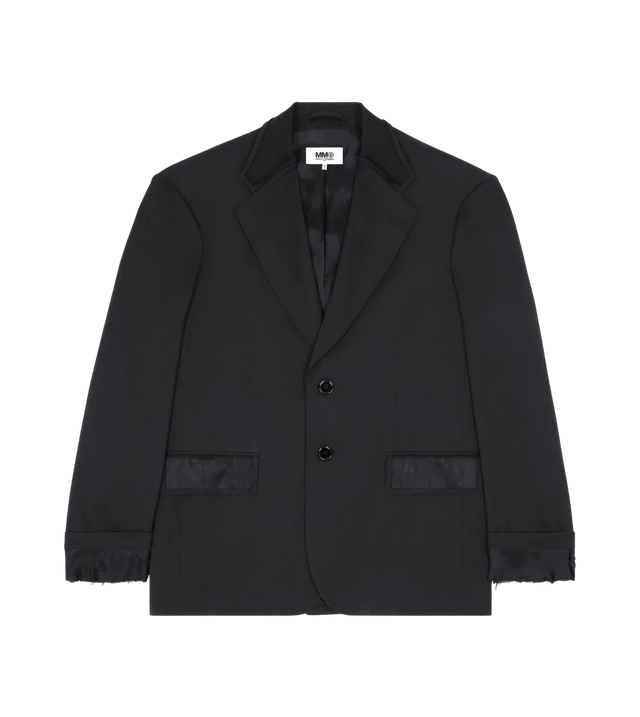 Blazer mit Logostrickerei