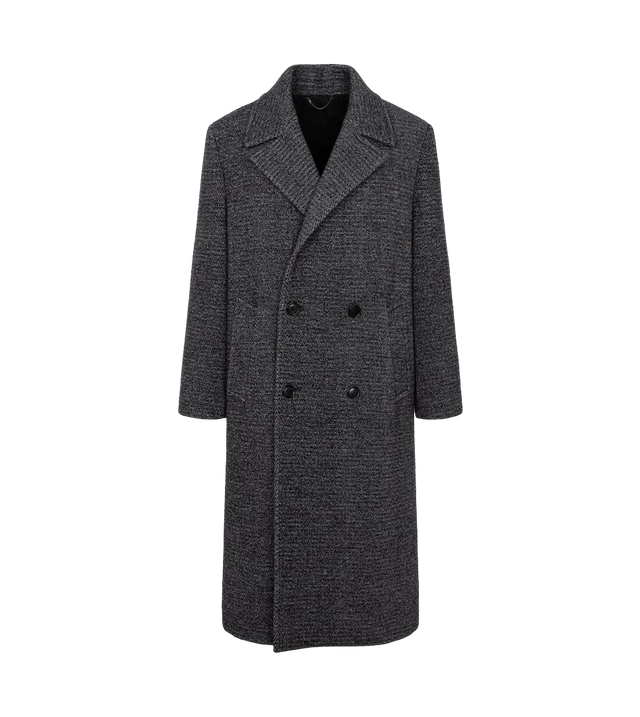 Zweireihiger Mantel mit Fischgrätmuster