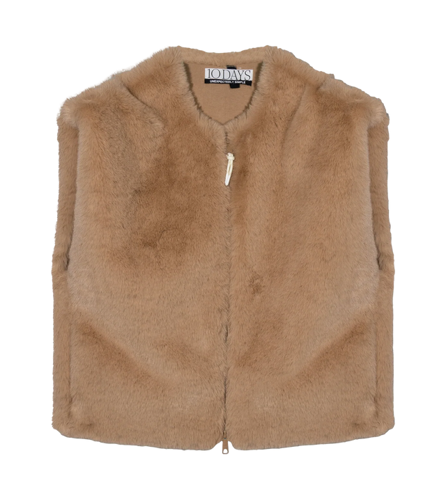 Flauschige Weste aus Teddy-Stoff