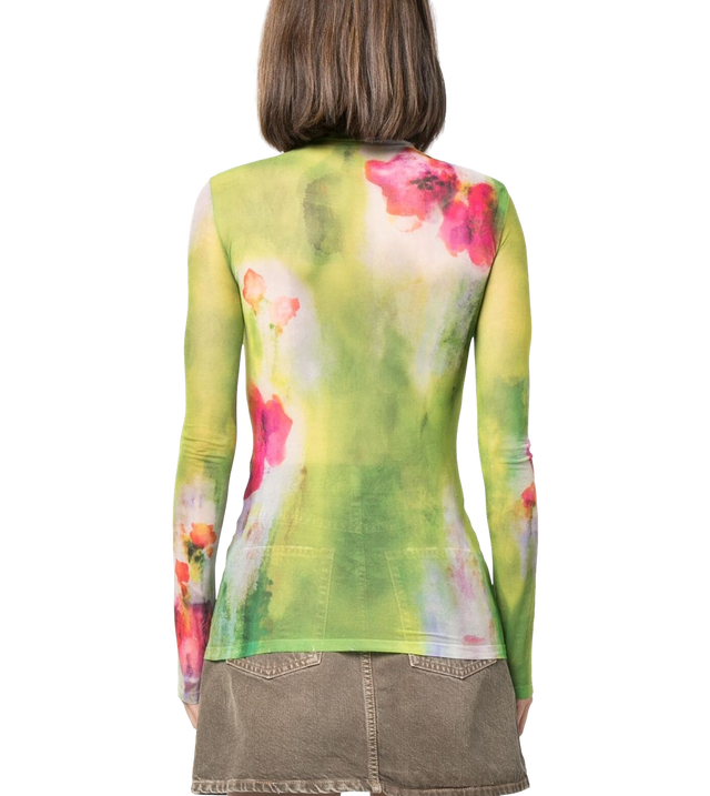 Nahtloses Top mit Print
