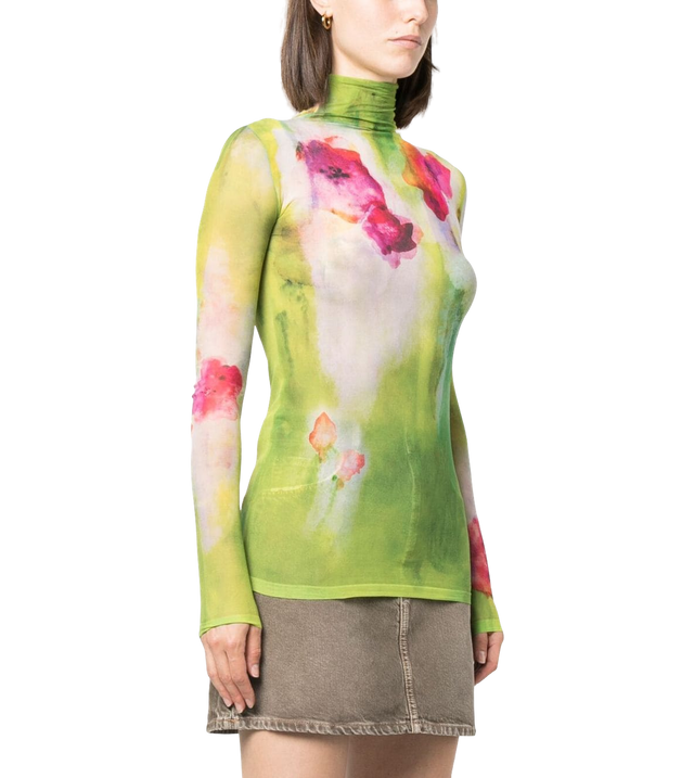 Nahtloses Top mit Print
