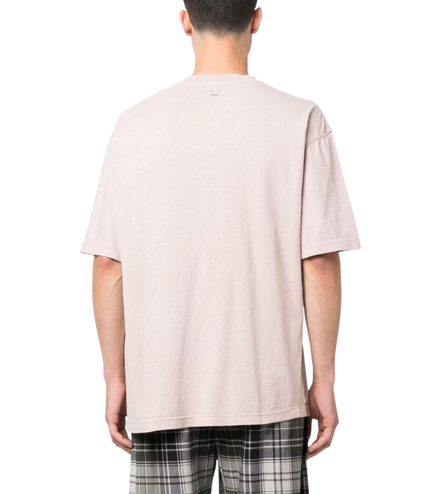 Lockeres, verblasstes T-Shirt mit Logo
