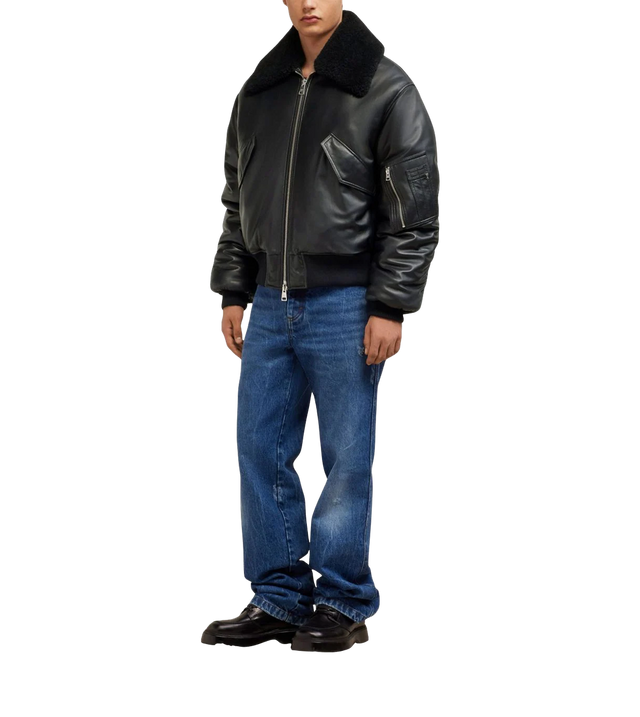 Bomberjacke aus Leder