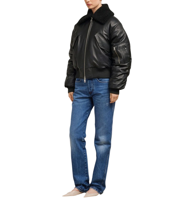Bomberjacke aus Leder