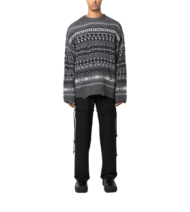 Strickpullover mit Distressed-Details