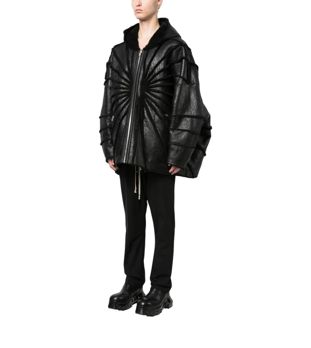 Wendbare Shearling Jumbo Kapuzenjacke