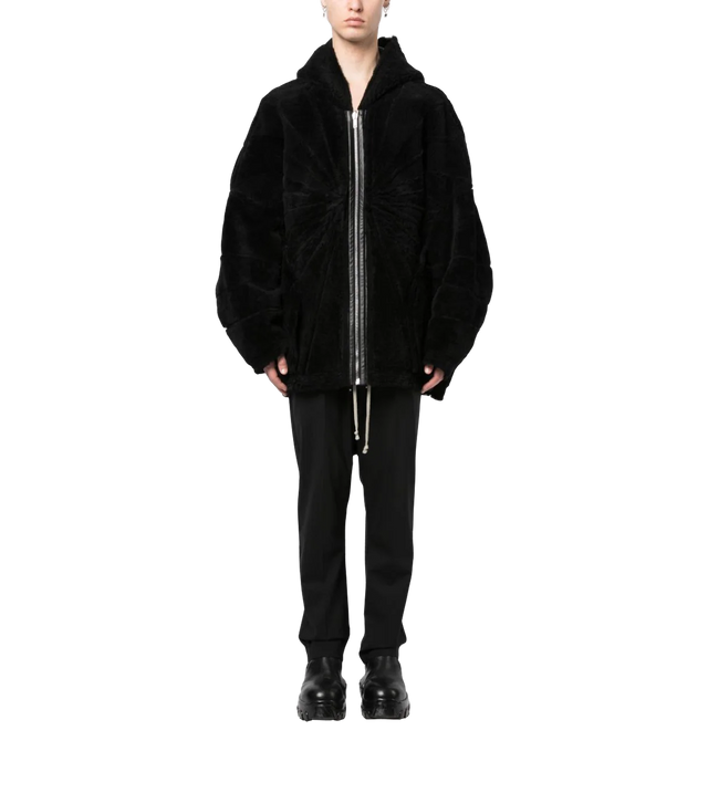 Wendbare Shearling Jumbo Kapuzenjacke