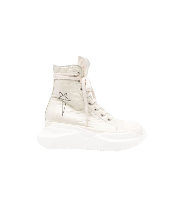 Hoher Sneaker mit Strickerei