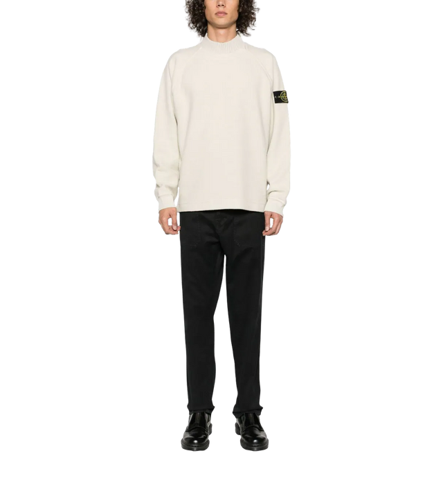 Pullover mit Stehkragen und Patch