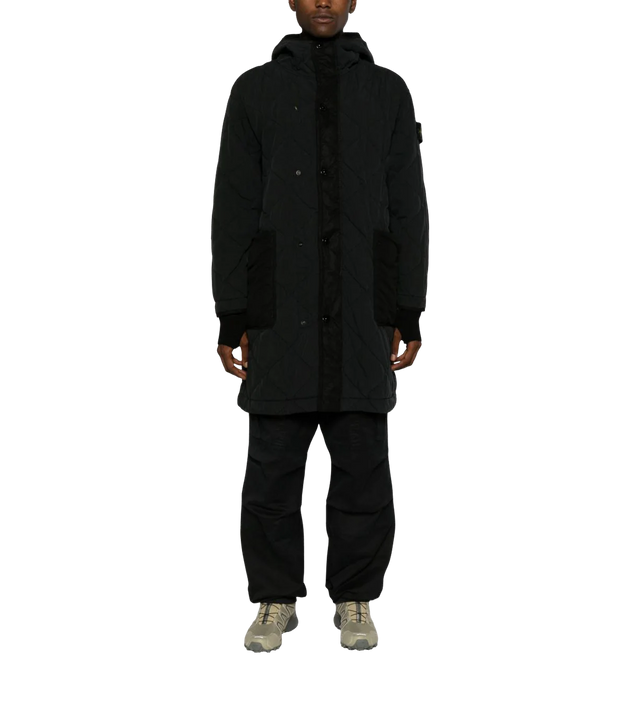 Lange Jacke mit Patch