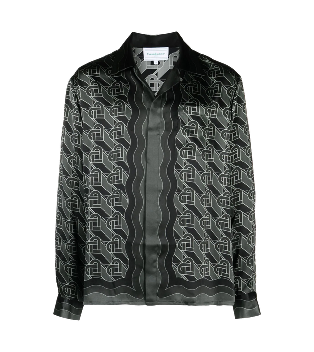 Cuban Collar Langarm Hemd