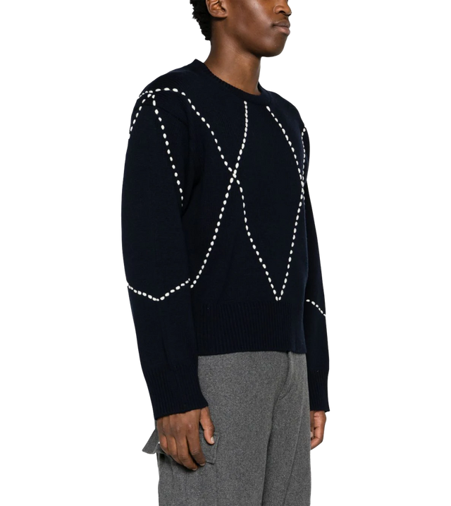 Pullover mit Kontrastnähten