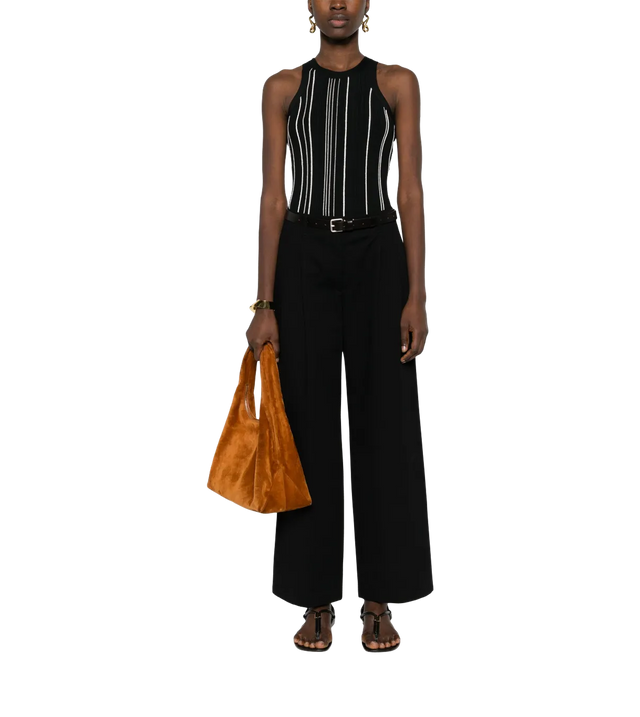 Twill-Hose mit weitem Bein