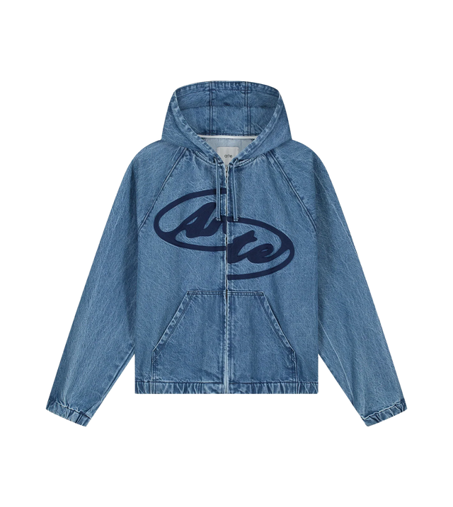 Split Logo denim Hood Jacket
