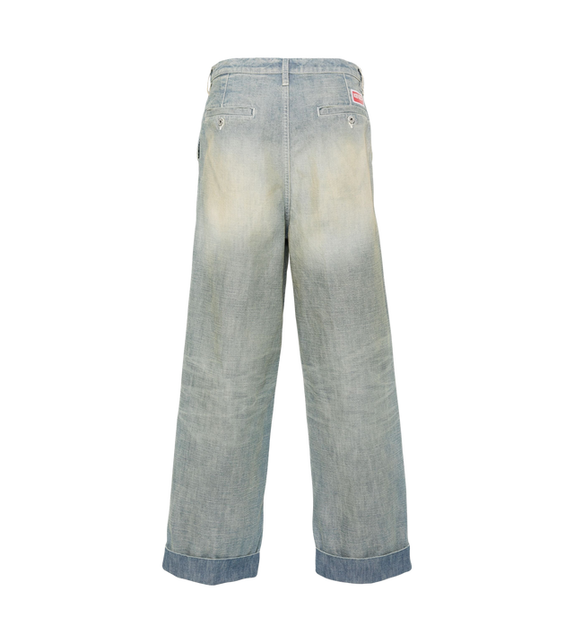 Halbhohe Tapered-Jeans