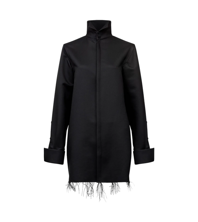 Shirt with frayed hem
