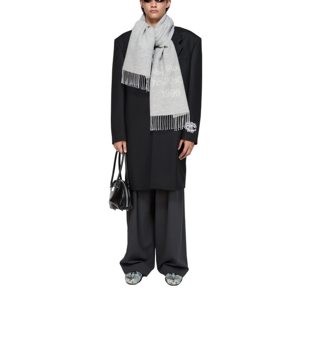 Scarf with logo print