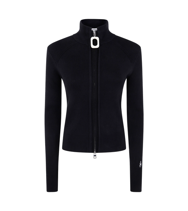 Ribbed cardigan with zip