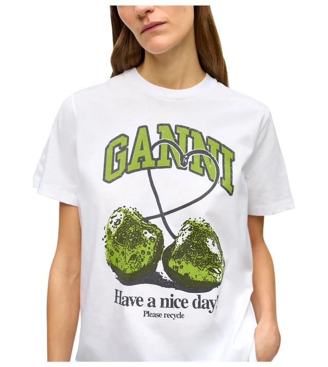 T-Shirt mit Cherry-Print