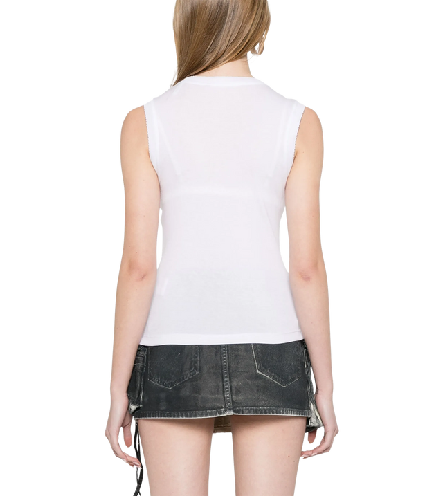 Tank top with logo embroidery