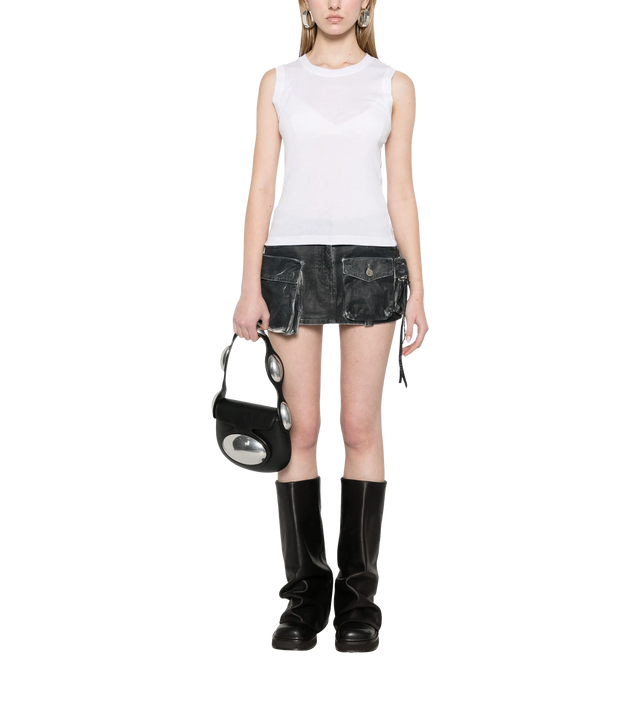 Tank top with logo embroidery