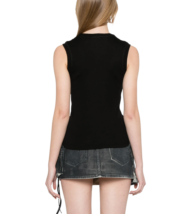 Tank top with logo embroidery