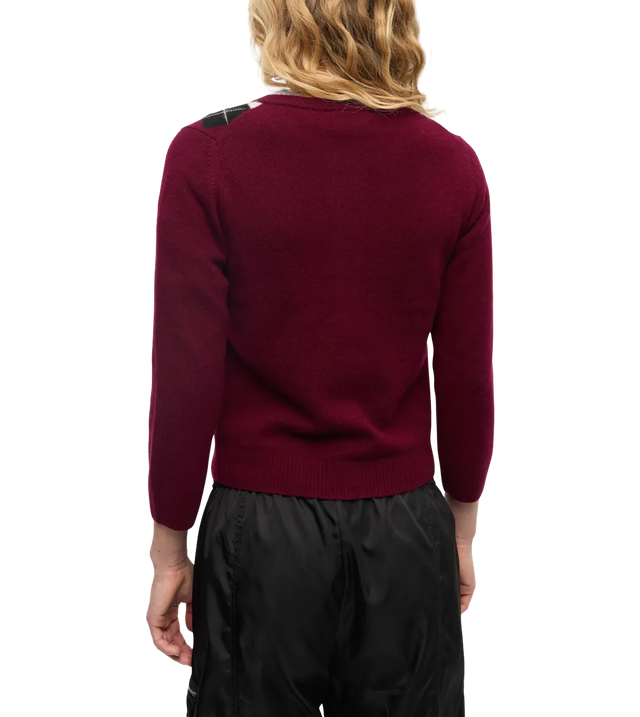 Cardigan mit Argyle-Muster