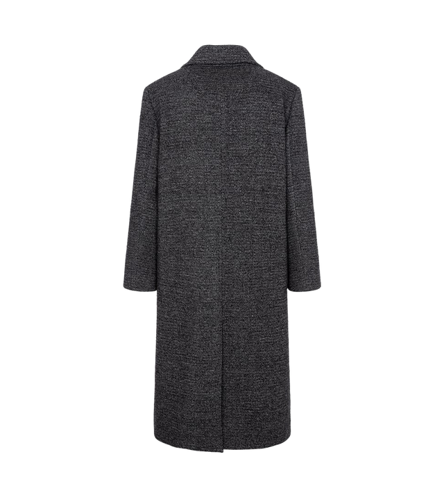 Zweireihiger Mantel mit Fischgrätmuster