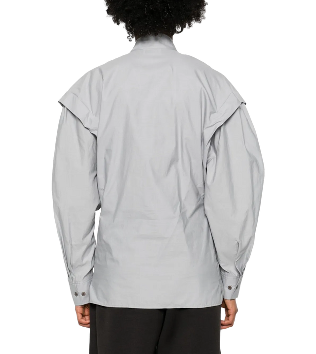 Ascot Bluse mit V-Ausschnitt