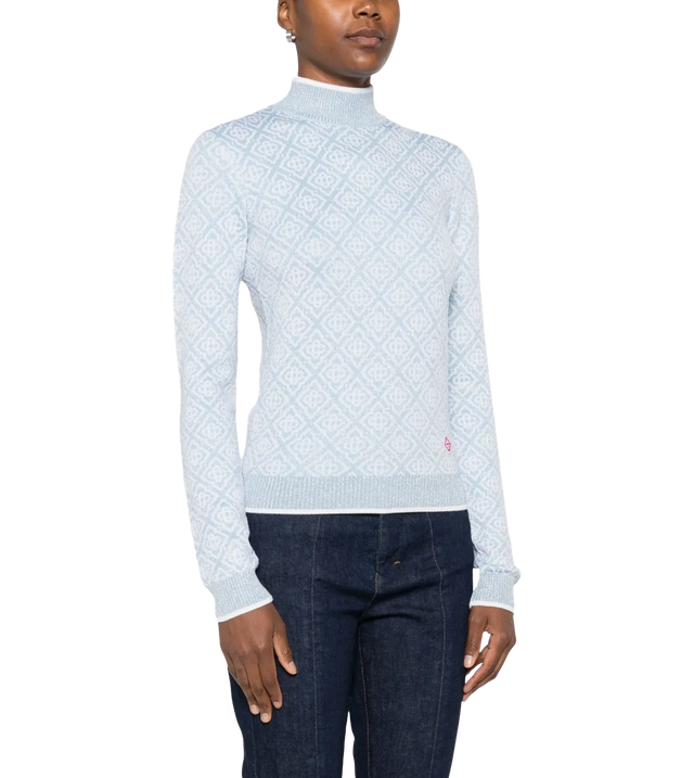 Top mit Monogramm-Muster