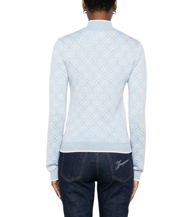 Top mit Monogramm-Muster