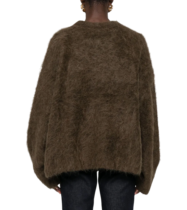 Lockerer Alpaka-Strickpullover
