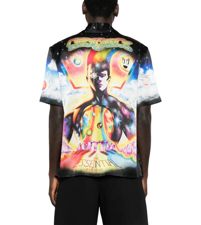 Kurzärmeliges Hemd mit Galaxy-Print