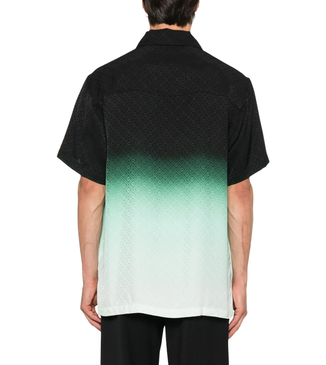 Strukturiertes Poloshirt mit Ombré-Effekt