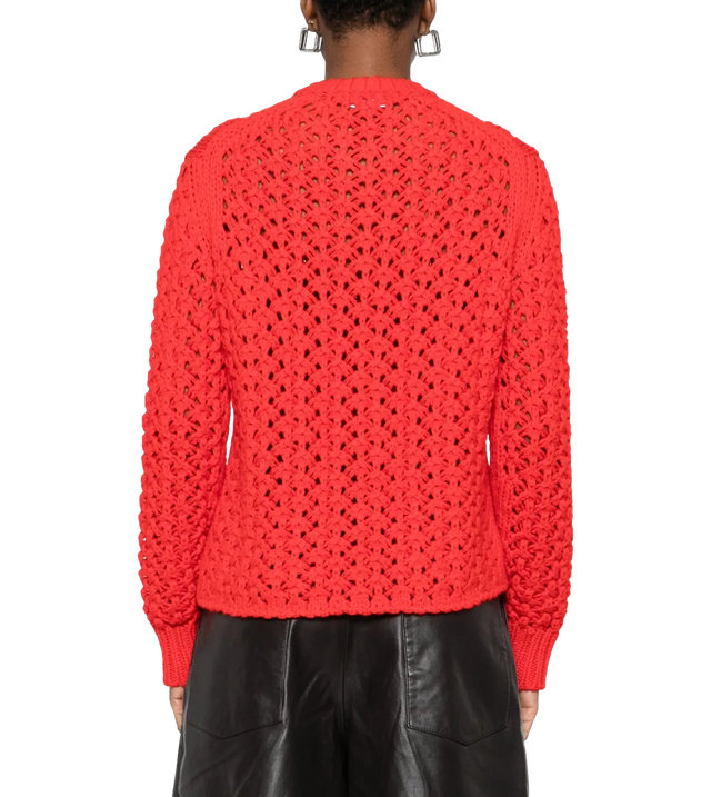 Cardigan mit Lochstrickmuster