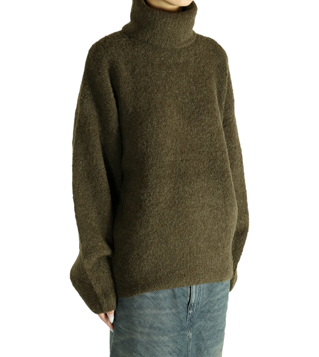 Bouclé Rollkragenpullover