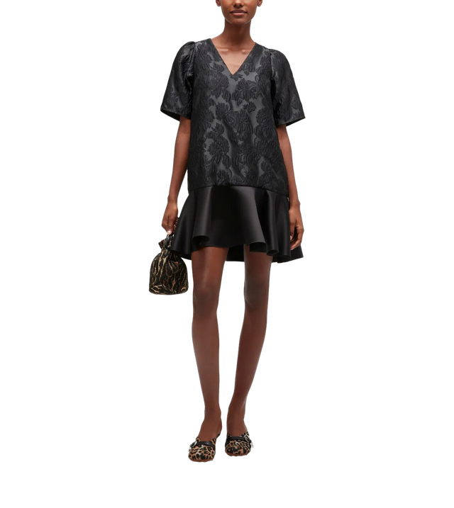 Minikleid aus Satin-Cloqué