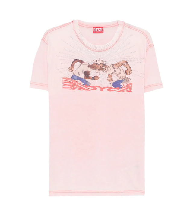 T-Shirt mit Strassstein-Details