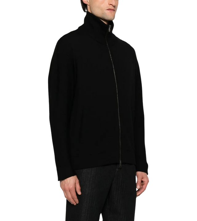 Reißverschluss-Strickjacke aus Wolle
