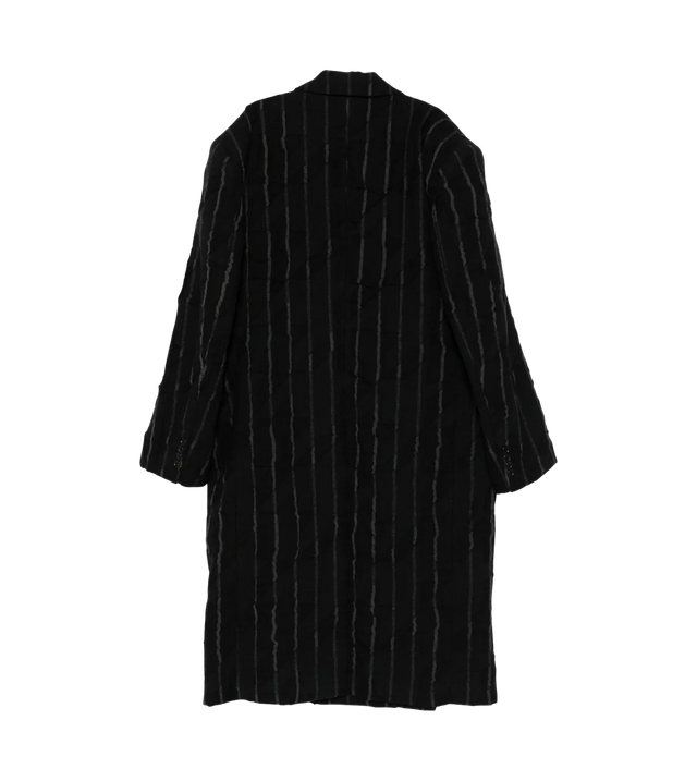 Zweireihiger Mantel mit gestreiftem Muster