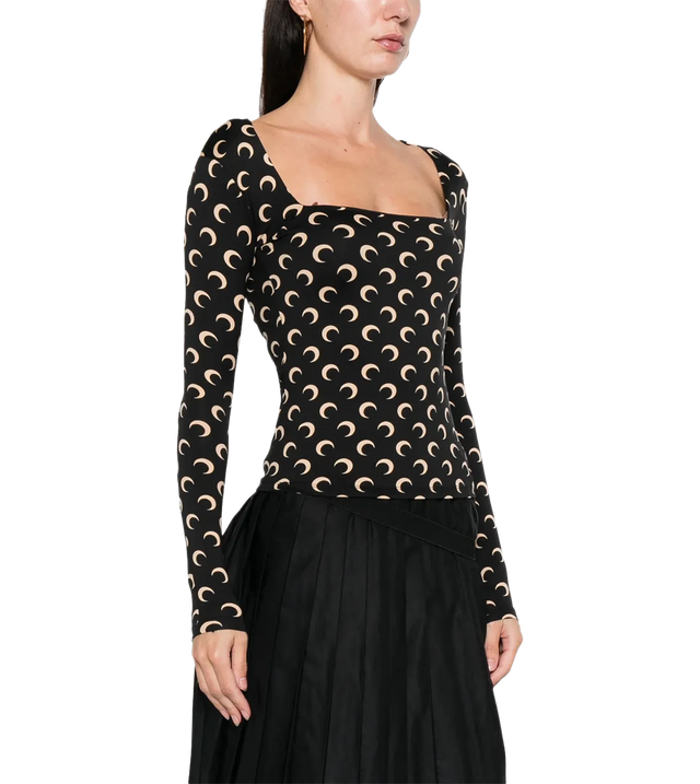 Oberteil mit Mond-Print