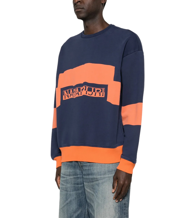 Gestreiftes Sweatshirt mit Logo