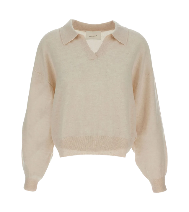 Katriel Cashmere-Sweater mit Poloshirtkragen