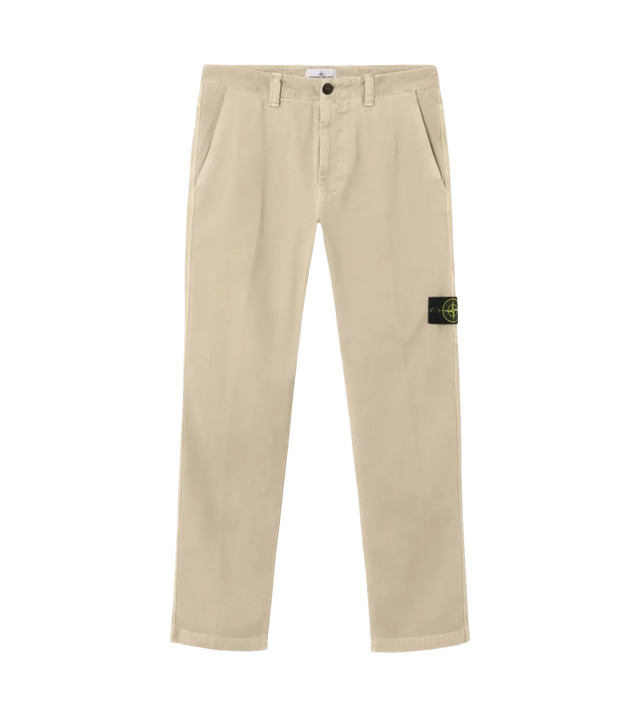 Beige Chino-Hose mit Vintage-Optik