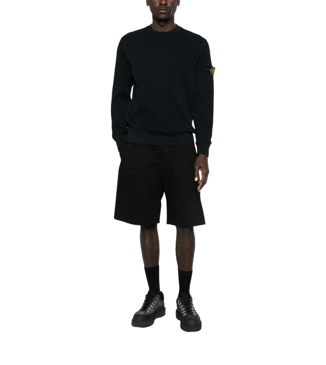Sweatshirt in Waffelstrick mit Kompass-Patch