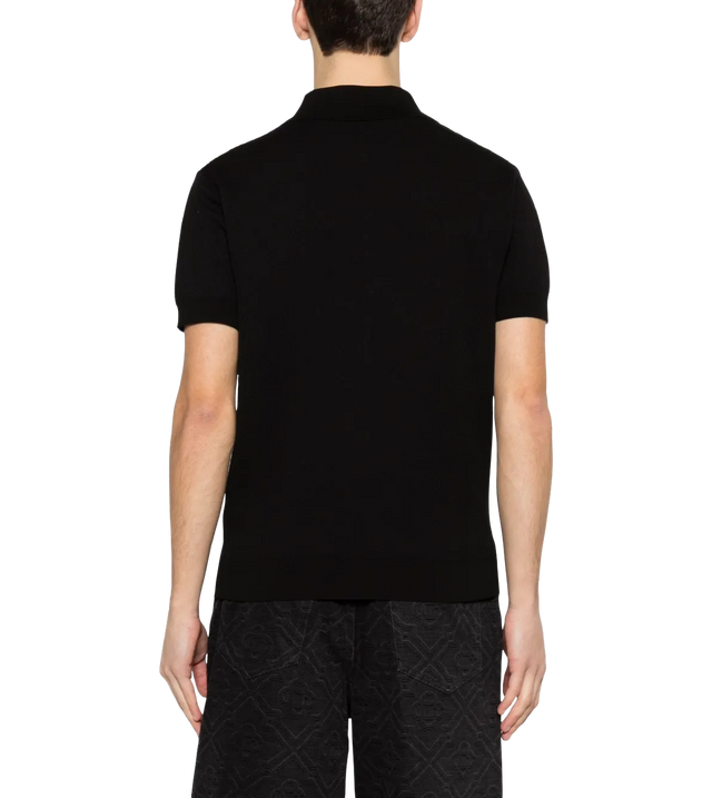 Poloshirt mit Pointelle-Monogramm