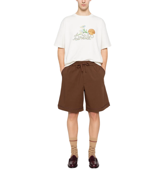 Drôle Shell T-Shirt mit Grafikdruck